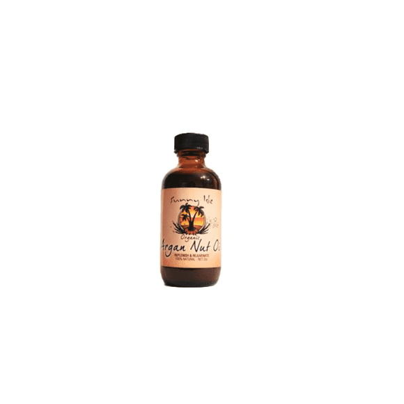 Sunny Isle 100 % Pure Organic Morocco Argan Oil for Hair Growth Skin Face Cold Pressed | Strengthens Hair, Prevents Split ends, Breakage - Combats Dryness & Damage