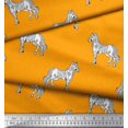 thumbnail image 2 of Soimoi Rayon Fabric Horse Block Print Sewing Fabric Yard 42 Inch Wide, 2 of 3