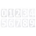 thumbnail image 1 of Unique Bargains 6 Inch Number Stencils Reusable Plastic Numbers Templates Set 0-9 Drawing, White 20 Pack, 1 of 6