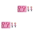 thumbnail image 2 of mmirethe Easy To Clean Baby Silicone Tableware Set Made With Silicone And Stainless Steel For Encourages Pink 2 2Set, 2 of 6
