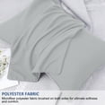 thumbnail image 4 of PiccoCasa 2Pcs Brushed Microfiber Zippered Pillowcases Light Gray Queen, 4 of 7