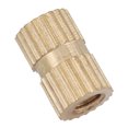 thumbnail image 2 of M4 Brass Cylinder Knurled Round Molded in Insert Embedded Nuts (M4*8*6.3; 20pcs), 2 of 9