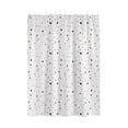 thumbnail image 4 of Waterproof Fabric Shower Curtain with Liner | Hook Free Split Design | Blue Floral Modern Pattern | Opaque Privacy Shading | Ventilated Sheer Window | 1 Panel, 4 of 9