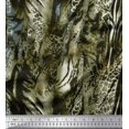 thumbnail image 1 of Soimoi Green Poly Georgette Fabric Leopard & Wild Animal Skin Decor Fabric Printed BTY 52 Inch Wide, 1 of 3