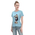 thumbnail image 4 of T-Shirt Basique à Manches Courtes pour Femme une Pièce Robin, 4 of 6