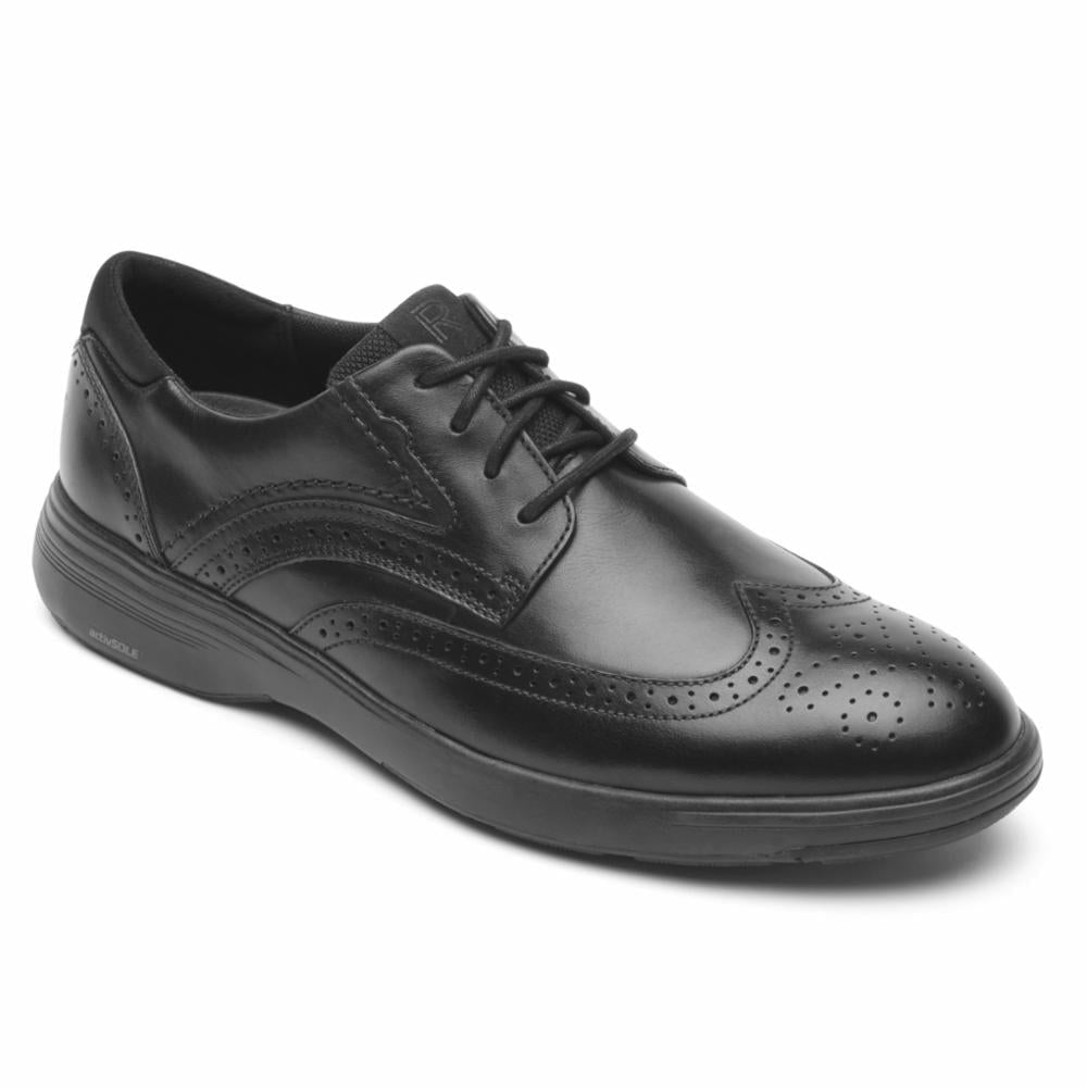 Rockport Men NOAH NOAH WINGTIP BLACK SHOE