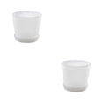 thumbnail image 1 of kurtrusly Modern Decorative Flower Pots Easy To Maintain Various Colors And Sizes transparent S pot+S tray 2Set, 1 of 6