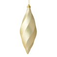 thumbnail image 1 of Vickerman M183138M 8 in. Champagne Matte Swirl Finial Ornament  6 per Bag, 1 of 3