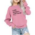 thumbnail image 4 of Chandail pour Bébé en Liquidation Liquidation Filles Col Rond Chandail Surdimensionné Mode Enfants Manches Longues Chandail à Enfiler Hauts 1-12 Ans Chandail pour Bébé Fille Roses 7-8T, 4 of 6
