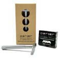 thumbnail image 1 of Parker SoloEdge Single Edge Safety Razor With 100 Parker Platinum Single Edge Blades, 1 of 5