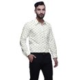 thumbnail image 2 of BESTMAN Chemise en Coton Imprimée avec Poches Col Évasé Boutonnée Chemise Formelle, 2 of 5