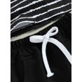 thumbnail image 4 of Faithtur Ensemble d'Été 2 Pcs pour Bébé Garçon, Débardeurs Rayés Sans Manches + Ensemble de Shorts à Poignets Roulés, 4 of 7