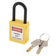 thumbnail image 3 of Baohd PL38-KD 38 mm PVC Curved Safety Lockout Padlock Yellow, 3 of 9