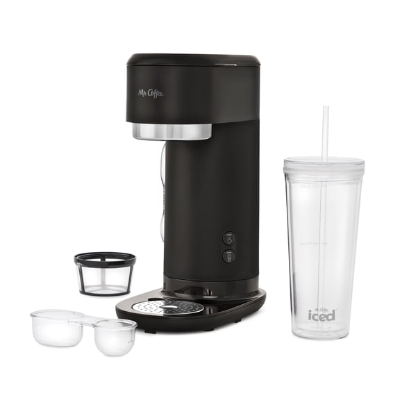 Mr. Coffee Single-Serve Iced and Hot Coffee Maker with Reusable Tumbler and Coffee Filter