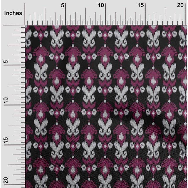 oneOone Tissu Jersey en Viscose Motif Cachemire Ikat Tissu BTY 60 Pouces Wide