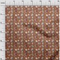 thumbnail image 3 of oneOone Popeline de Coton Brun Tissu Automne Matière de Robe Tissu Imprimé Tissu au Mètre 42 Pouces de Large, 3 of 4