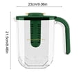 thumbnail image 3 of Cold Kettle With Faucet 1.8L Refrigerator Water Dispenser Filter Fruit Teapot Lemonade Container Large Capacity Plastic Cooler Jug Refrigerator Pitcher Green Color Water Dispenser Jug O-16, 3 of 7