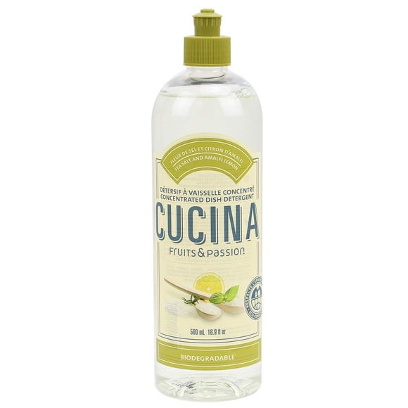 Fruits & Passion's Cucina Concentrated Dish Detergent, Sea Salt and Amalfi Lemon, 500 ml