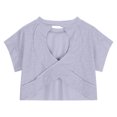 thumbnail image 4 of Plebaso Girls Workout Tops Long/Short Sleeve Open Back Shirts Kids Athletic Running Cropped Tees Tops, 4 of 6