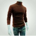 thumbnail image 2 of Winter Men Knitted Roll Turtle Neck Pullover Jumper Knitwear Sweater, 2 of 4