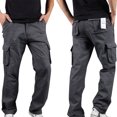 thumbnail image 1 of cllios Mens Cargo Pants Big and Tall Multi Pockets Pants Work Work Trousers Classic Workwear Cargo Pants, 1 of 4
