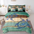 thumbnail image 1 of YST Turtle Print King Comforter Set, 7-Piece, Ocean Sea Theme, Marine Wildlife, Bedding Set, King, 1 of 4