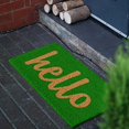 thumbnail image 4 of Accueil & amp; Plus 100262436GNS Bonjour Vert / Naturel Script Paillasson 24 Pouces X 36 Pouces, 4 of 4