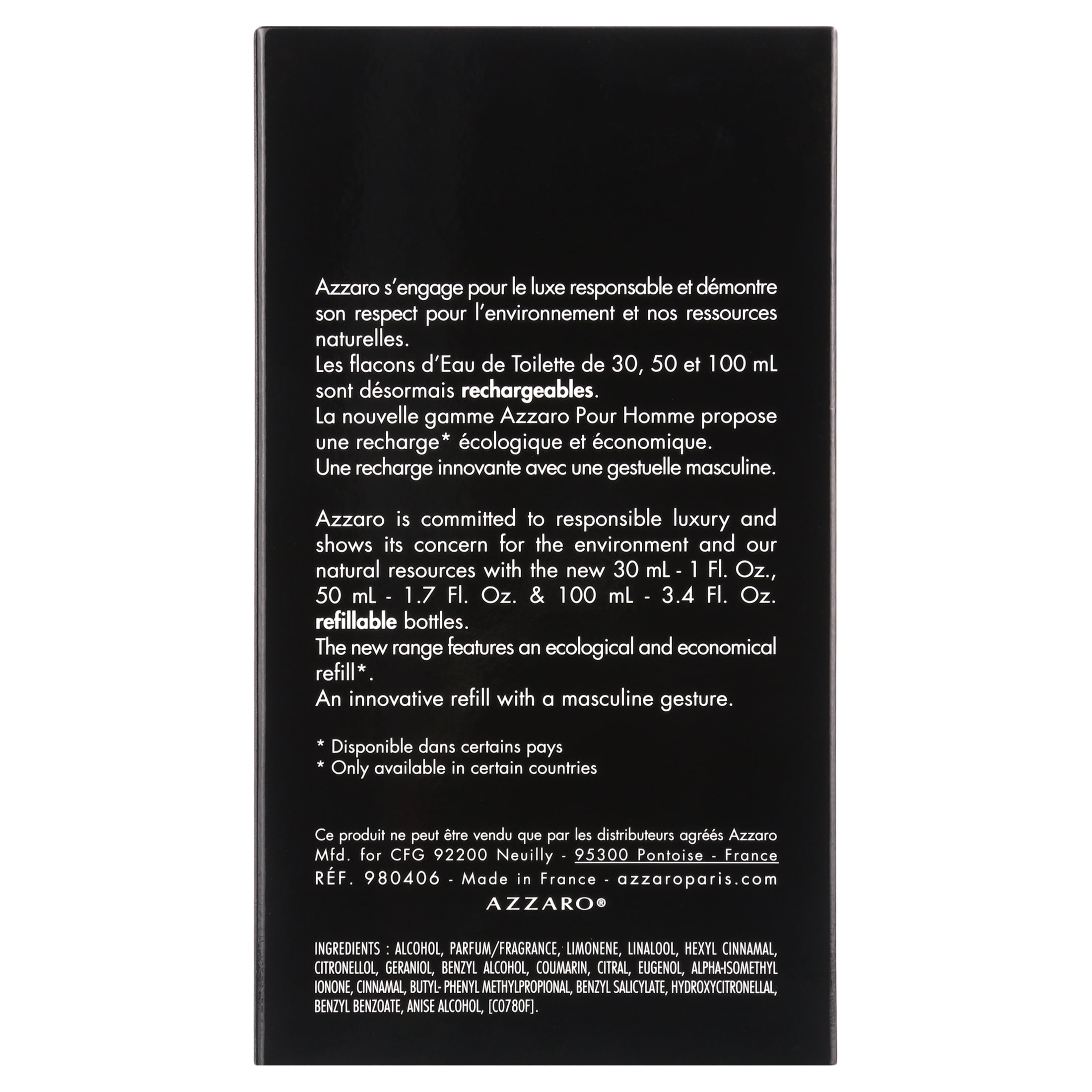 Azzaro Eau de toilette vaporisateur pour hommes 100 ml