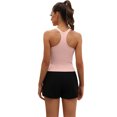 thumbnail image 5 of Charmo Women's Scoop Neck Ribbed Tank Tops Slim Straps Cropped Tops Built in Bra, 5 of 5