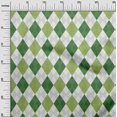 thumbnail image 3 of oneOone Polyester Spandex Green Fabric Check Argyle Craft Projects Decor Fabric Printed By The Yard 56 Inch Wide, 3 of 4