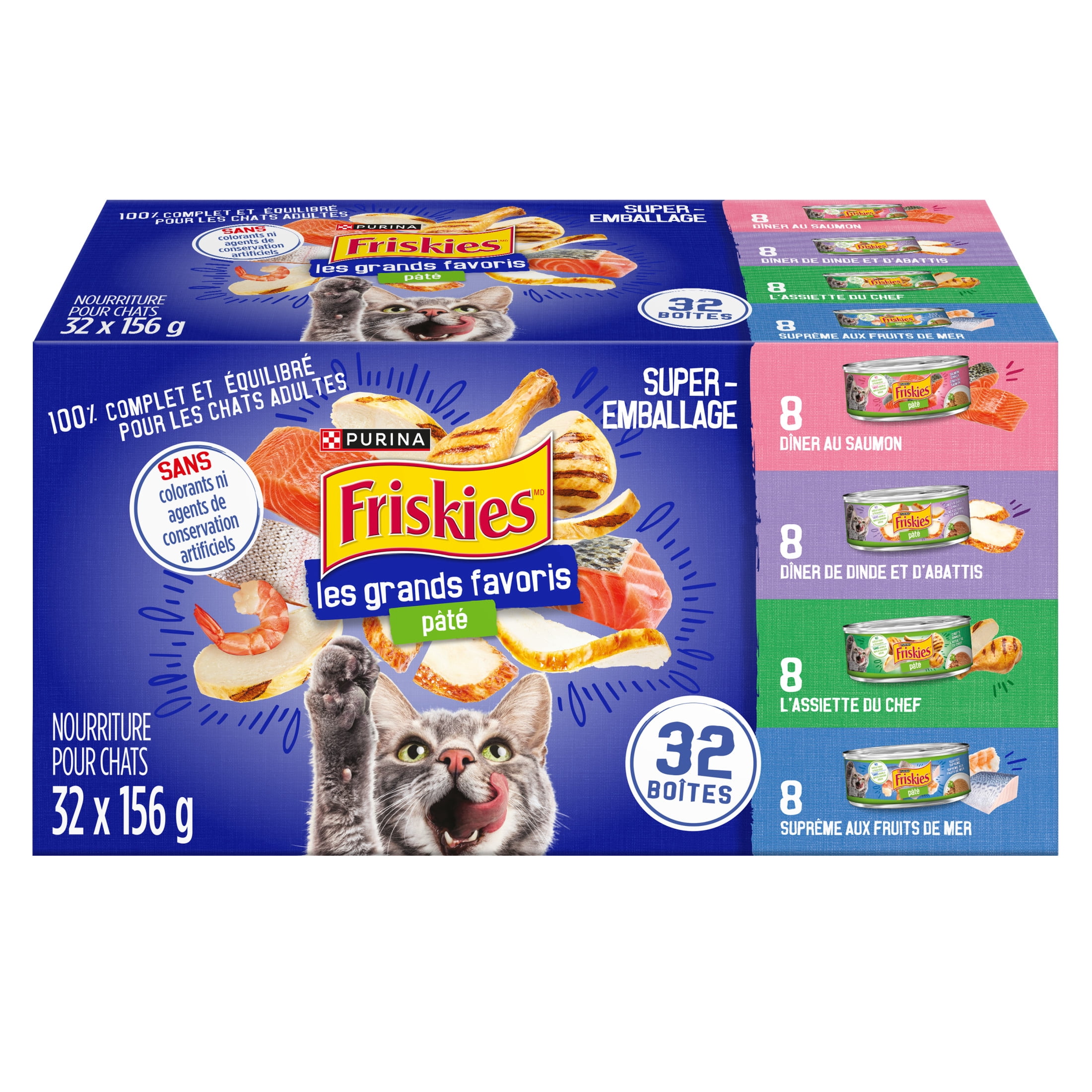 Friskies Pâté Les grands favoris Super-Emballage Nourriture humide pour Chats