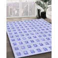 thumbnail image 3 of Ahgly Tapis d'Intérieur Lavable en Machine Carré Lavande Bleu, 7 Pieds Carré, 3 of 7