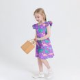 thumbnail image 3 of RXIRUCGD 2025 Vêtements d'Été pour Enfants Robe d'Été à Manches à Volants pour Filles 4-14T, 3 of 7