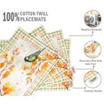 thumbnail image 4 of Vargottam Napperons - Napperon pour Table à Manger, Ensemble de 4 - Serviette en Coton Imprimée et Réversible - Napperons d'Intérieur pour Table de Maison et de Cuisine - Aquarelle Automne Oiseau (Jaune et Vert), 4 of 5