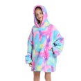 thumbnail image 3 of Faithtur Universal Warm Hooded Sweater Fashion Printing Mink Wool Home Clothes, 3 of 7