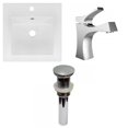 thumbnail image 1 of American Imaginations 16.5-in. W 1 Hole Ceramic Top Set In White Color - Overflow Drain Incl. AI-29792, 1 of 9