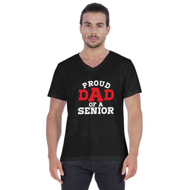Inkmeso Mens Gradution Tee Shirt Proud Dad Of A Senior€ Graphic Print Tshirt For Daddy Gift