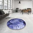 thumbnail image 4 of Ahgly Company Tapis d'Intérieur Lavables en Machine Bleu Ciel Transitionnel, 3' Carré, 4 of 7