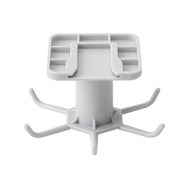 Maytalsory 1/2/3/5 Kitchen Hanger Self-adhesive Replacement Solid Color Punch-free 360 Degree Rotatable 6 Claw Detachable Mug Brush Rack Grey 1 Pc