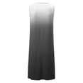 thumbnail image 5 of RKSTN Robes d'Été pour Femmes 2023 Mode Couleur Dégradée Sans Manches Longueur Genou Jupes Col Rond Imprimé Robe Décontractée Ample, 5 of 5
