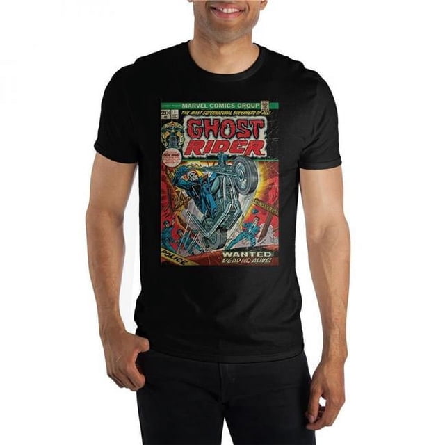 Ghost Rider 807121-xlarge Marvel Comic Cover T-Shirt - Extra Large