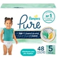 thumbnail image 2 of Pampers Pure Baby Diapers, Size 5 (27+ lbs), 48, Up to 100% Leakproof, Premium Hypoallergenic Soft Diapers, 2 of 24