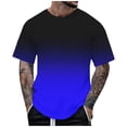thumbnail image 2 of T-shirt de Sport Estival pour Homme avec Col à Revers Stylé et Design Dégradé 3D à Manches Courtes et Col Rond pour Performance Quotidienne, 2 of 7