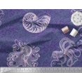 thumbnail image 2 of Soimoi Rayon Crepe Fabric Animal Skin,Shell & Octopus Ocean Printed Craft Fabric by The Yard 46 Inch Wide, 2 of 3