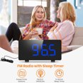 thumbnail image 3 of EGNMCR LED Radio Digital Alarm Clock Creative Snooze Electronic Clock Dual Alarm Configuration FM Radio FM 7-inch Large Screen Display USB Charging Digital Clock, Gift, 3 of 9