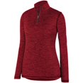 thumbnail image 1 of ASI 2957.040.2XL Pull-Over à Fermeture Éclair 1/4 Noir Chiné pour Femmes, Rouge - 2TG, 1 of 1