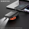 thumbnail image 4 of BOROFONE BJ60A 20000mAh Flashlight Power Bank With 4 cables IP/Type-C Multiple outputs Power supply for Mobile phone LED display Black, 4 of 5