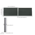 thumbnail image 3 of Outsunny Auvent Latéral Double Rétractable 236 Pouces x 63 Pouces Écran de Patio Gris, 3 of 10