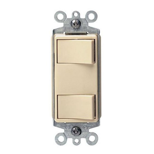 Decora 01754-0IS Leviton Interrupteur Double Combinaison Ivoire