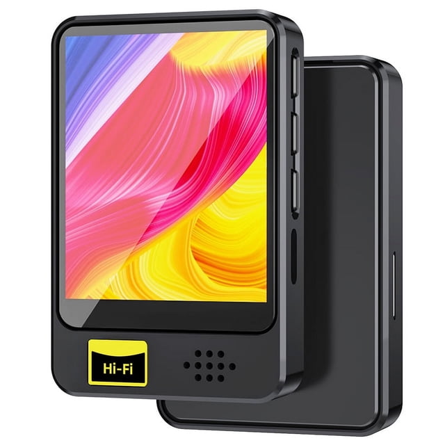 yeacher Compact Bluetooth MP3/MP4 Player with Hi-Fi Sound, Touch Screen, Built-in Speaker, USB Charging, and 16GB TF Card for Sports & Travel